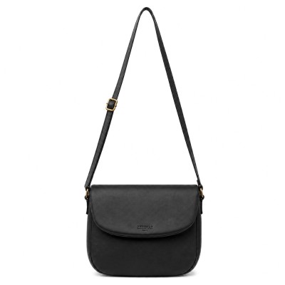 Bolso de solapa de piel 23x28x5 cm CORDE