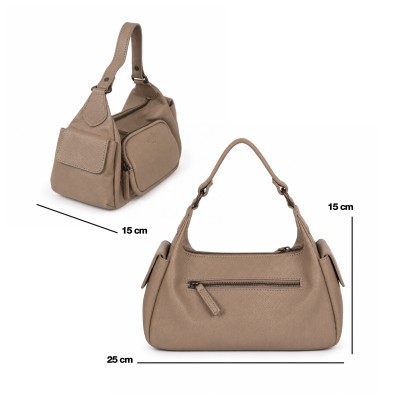 Bolso de piel doble asa 25x15x15 cm EXPLORER