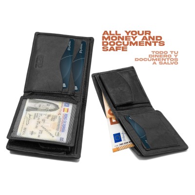 Cartera de piel 8,5x11 cm modelo ZOBO