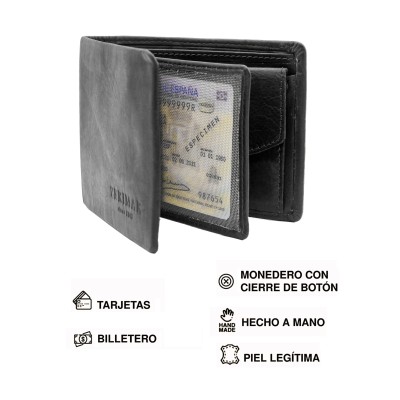Cartera de piel 8,5x11 cm modelo ZOBO