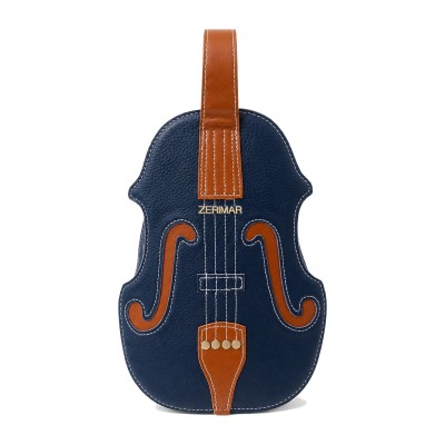 Bolso de piel violin multiposicion doble asa 28x20x5 cm
