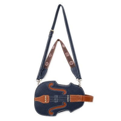 Bolso de piel violin multiposicion doble asa 28x20x5 cm