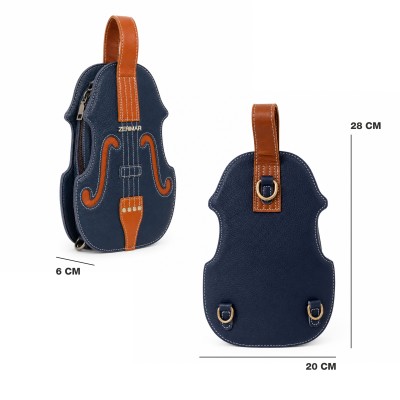 Bolso de piel violin multiposicion doble asa 28x20x5 cm
