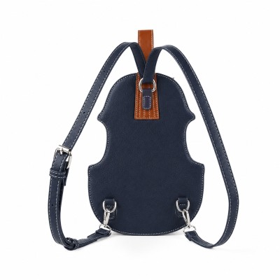 Bolso de piel violin multiposicion doble asa 28x20x5 cm
