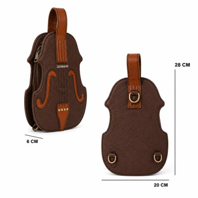 Bolso de piel violin multiposicion doble asa 28x20x5 cm