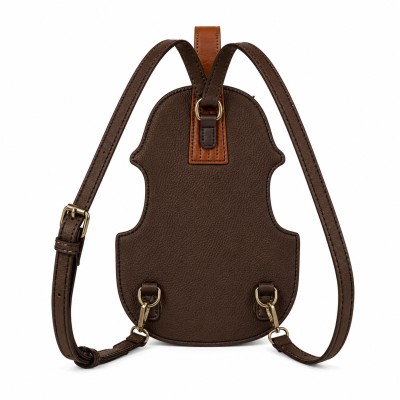 Bolso de piel violin multiposicion doble asa 28x20x5 cm