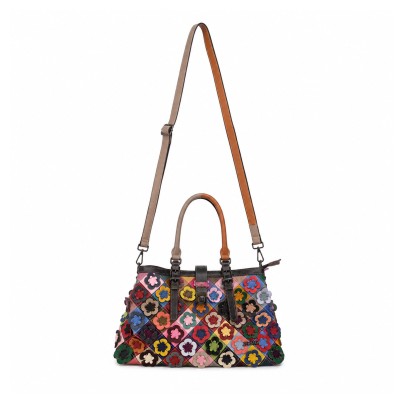 Bolso de piel con doble asa 38x24x16 cm BAGEI
