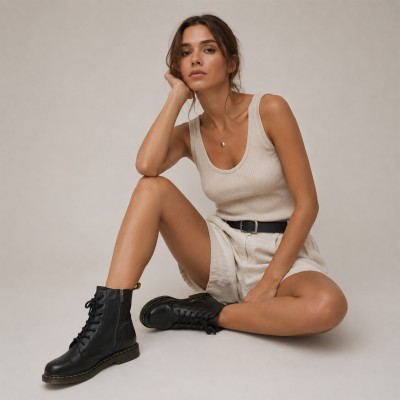 Botas estilo militar con cremallera modelo DOCTER