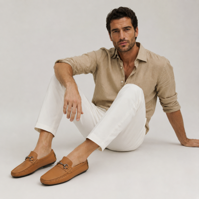 Mocasines de piel con eslabon CORSARIO