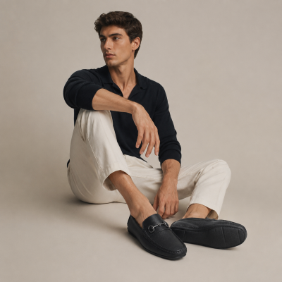Mocasines de piel con eslabon CORSARIO