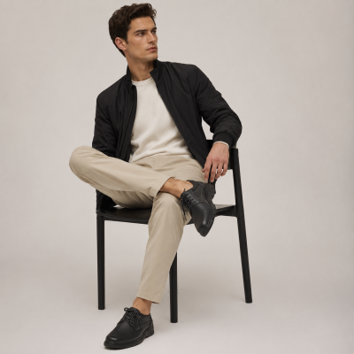 Zapatos de piel con cordones modelo JR