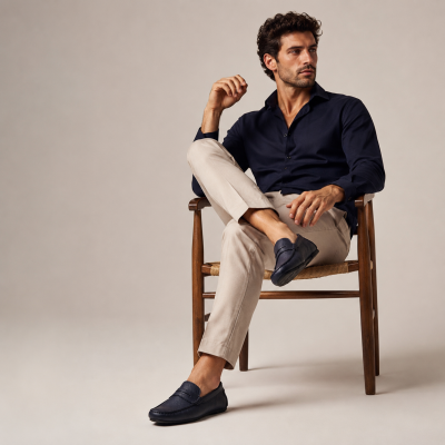 Mocasines de piel para hombre con antifaz Zerimar - 3