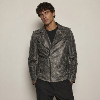 Chaqueta de piel biker OLD SCHOOL