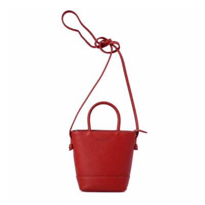 Mini bolso de piel con doble asa 18x12x9 cm HAMPER
