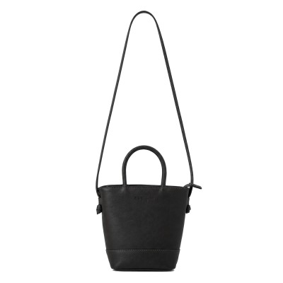 Mini bolso de piel con doble asa 18x12x9 cm HAMPER
