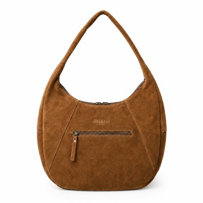 Bolso de serraje tipo boho de hombro 40x28x12 cm