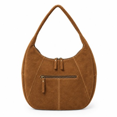 Bolso de serraje tipo boho de hombro 40x28x12 cm
