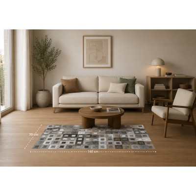 Alfombra Patchwork piel de vaca 70x140 cm BLAGRE