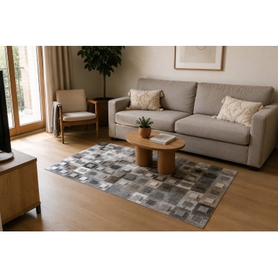 Alfombra Patchwork piel de vaca 70x140 cm BLAGRE