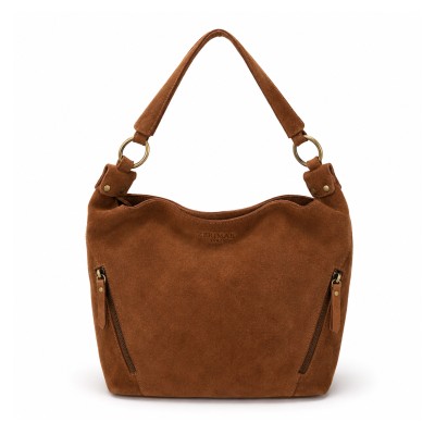 Bolso de serraje doble asa 33x24x11 cm POVE