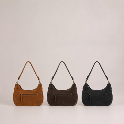 Bolso de serraje doble asa 32x20x9,5 cm DEKER