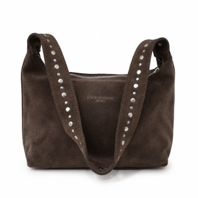 Bolso de serraje con tachuelas 29x18,5x10,5 cm PEPA