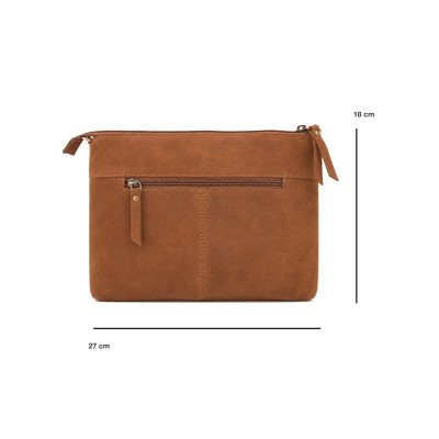 Bolso de serraje bandolera con asa 27x18 cm ONZA