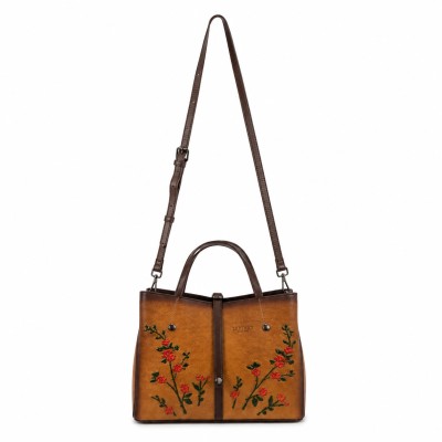 Bolso de piel doble asa 24x30x13 cm FIORI