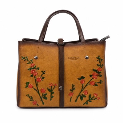 Bolso de piel doble asa 24x30x13 cm FIORI