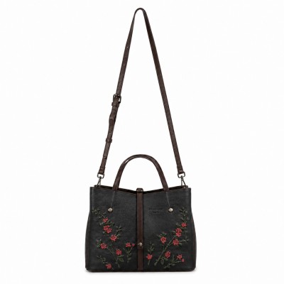 Bolso de piel doble asa 24x30x13 cm FIORI