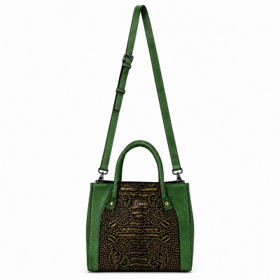 Bolso de piel doble asa 27x25x10 cm MEDINA