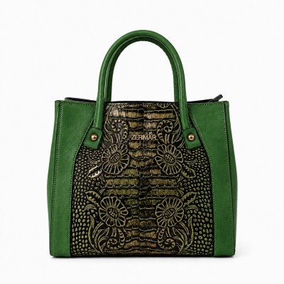 Bolso de piel doble asa 27x25x10 cm MEDINA