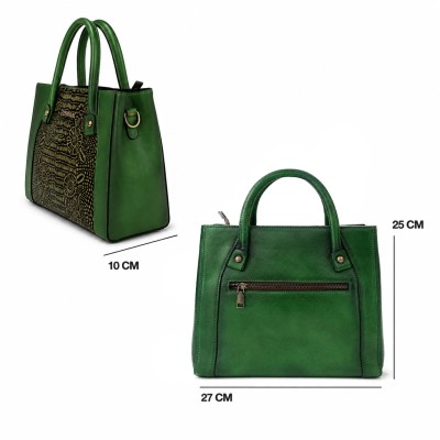 Bolso de piel doble asa 27x25x10 cm MEDINA