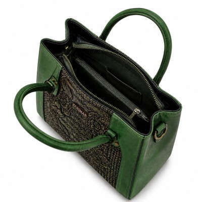 Bolso de piel doble asa 27x25x10 cm MEDINA