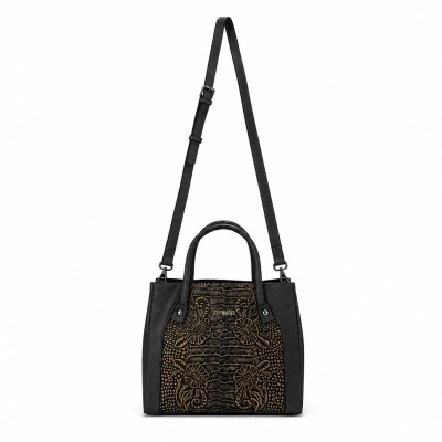 Bolso de piel doble asa 27x25x10 cm MEDINA