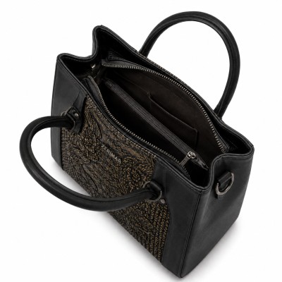 Bolso de piel doble asa 27x25x10 cm MEDINA