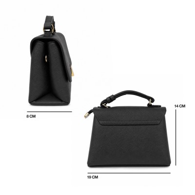 Bolso de piel doble asa 19x14x8 cm LIVIA