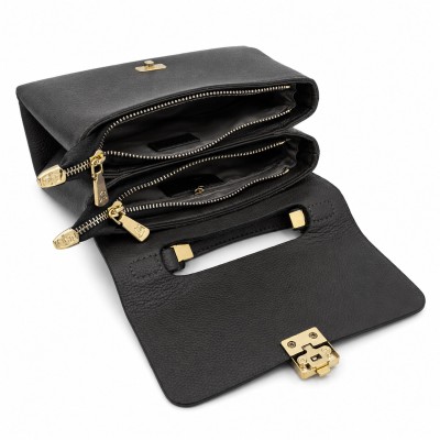 Bolso de piel doble asa 19x14x8 cm LIVIA