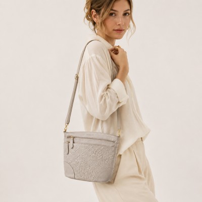 Bolso de piel bandolera 26x20x10 cm ZAHRA