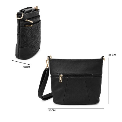 Bolso de piel bandolera 26x20x10 cm ZAHRA