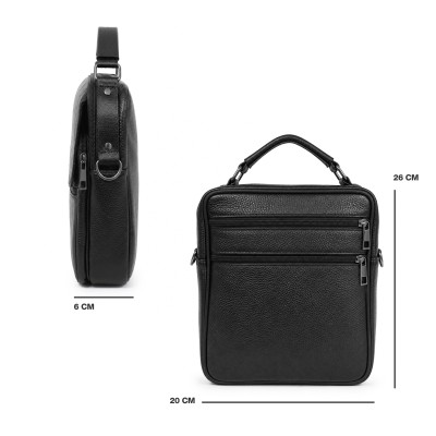 Bolso bandolera de piel modelo OMEGA 20x26x6 cm