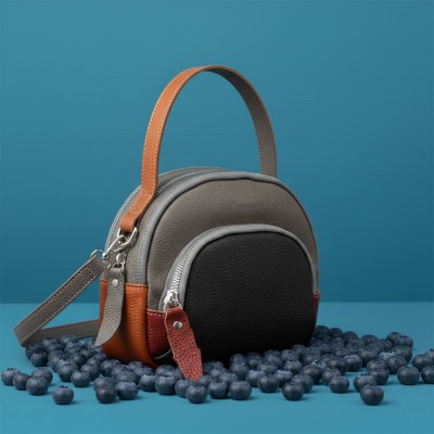 Bolso doble asa de piel 18x16x8 cm FRUITS