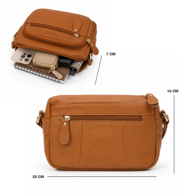 Bolso de piel bandolera 22x16x7 cm KOKI