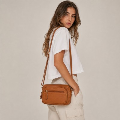 Bolso de piel bandolera 22x16x7 cm KOKI
