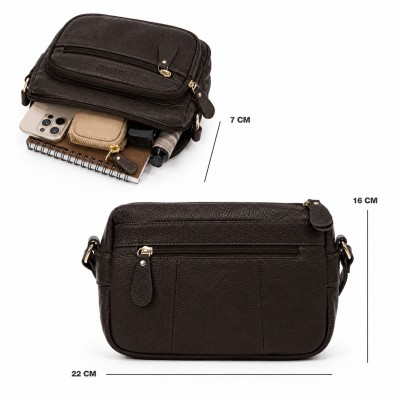 Bolso de piel bandolera 22x16x7 cm KOKI