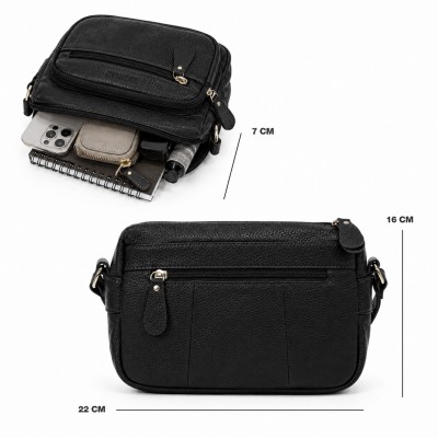 Bolso de piel bandolera 22x16x7 cm KOKI