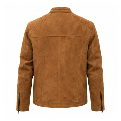 Chaqueta de ante con cremallera modelo LEIVA