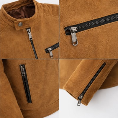 Chaqueta de ante con cremallera modelo LEIVA