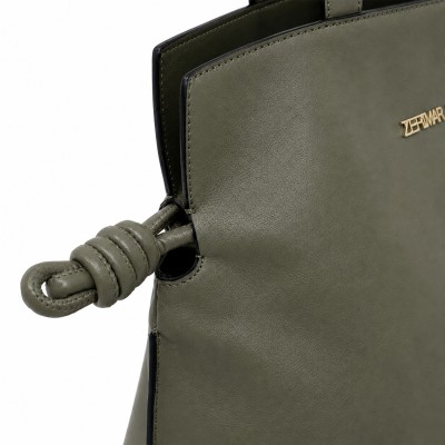 Bolso clutch de hombro grande en piel 40x30x14 cm