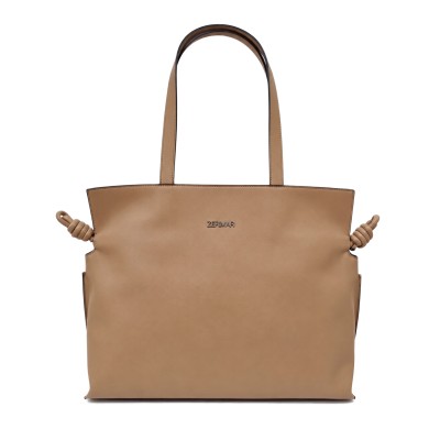 Bolso clutch de hombro grande en piel 40x30x14 cm